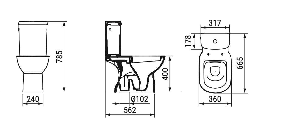 Ceramica Dolomite - disegno tecnico - D5228