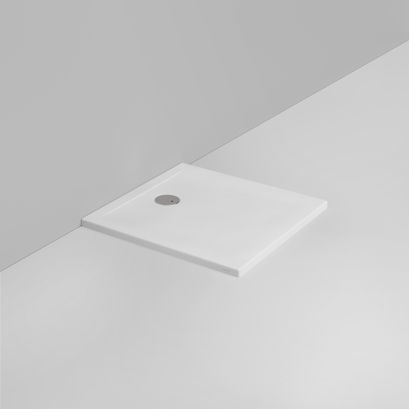 Ceramica Dolomite Square shower Tray waste towards wall H4 80×80 – Squash - Matt white