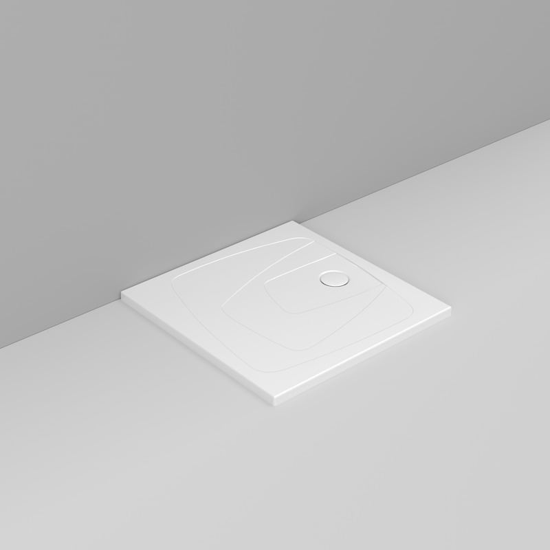 Ceramica Dolomite - D113701 - Square shower Tray waste towards right H4 90×90 – Oltre