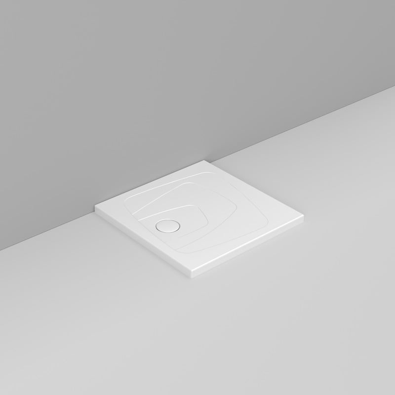 Ceramica Dolomite - D114801 - Square shower Tray waste towards left H4 80×80 – Oltre
