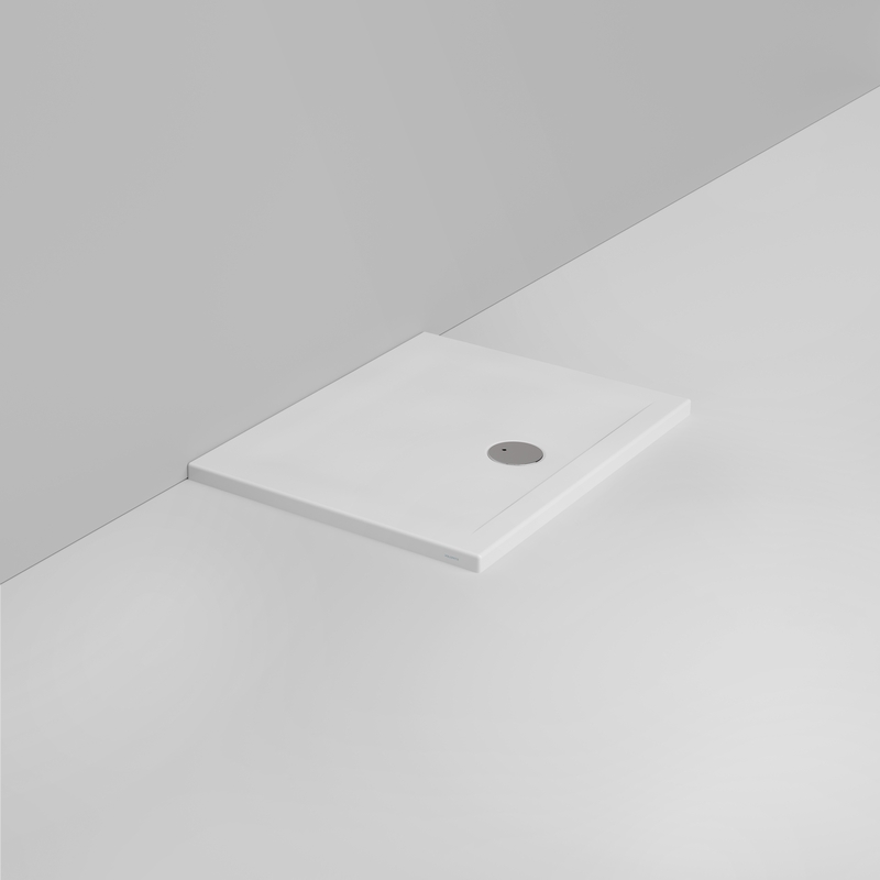 Ceramica Dolomite Douche rectangulaire Receveur bonde vers l&rsquo;avant H4 90×70 – Squash - Blanc mat
