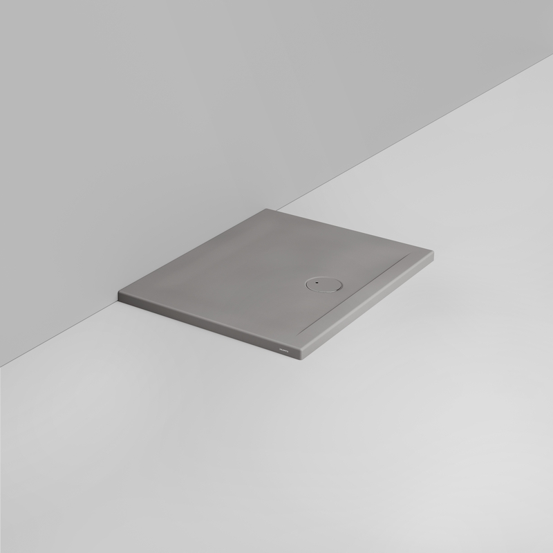 Ceramica Dolomite Douche rectangulaire Receveur bonde vers l&rsquo;avant H4 90×70 – Squash - Gris béton mat