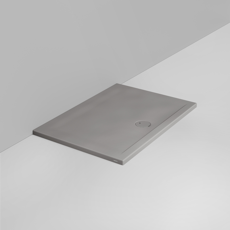 Ceramica Dolomite Douche rectangulaire Receveur bonde vers l&rsquo;avant H4 120×80 – Squash - Gris béton mat