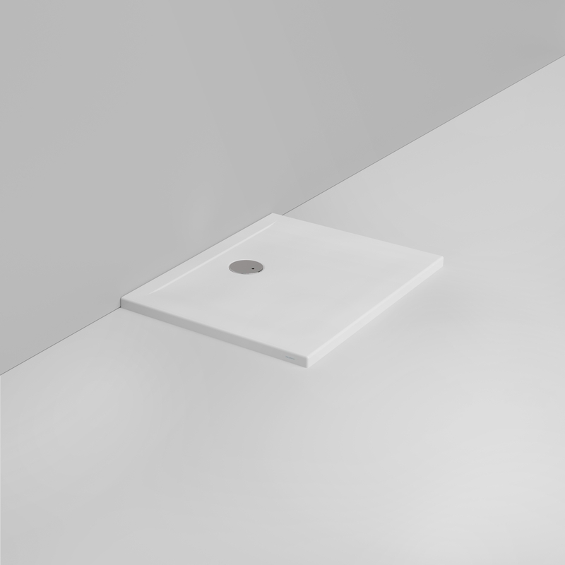 Ceramica Dolomite Receveur de douche rectangulaire bonde vers le mur H4 90×70 – Squash - Blanc mat