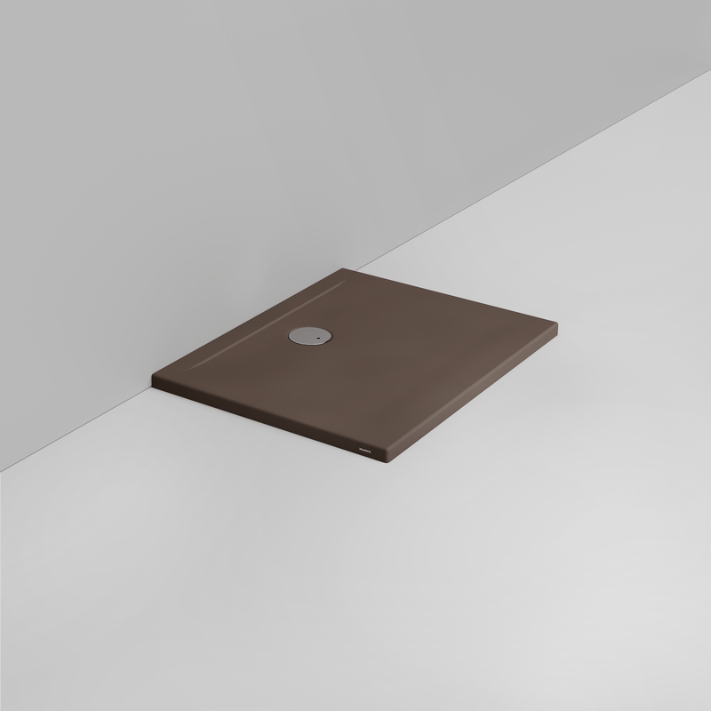 Ceramica Dolomite Receveur de douche rectangulaire bonde vers le mur H4 90×70 – Squash - Marron alpin mat