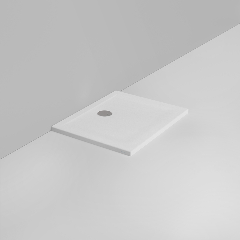 Ceramica Dolomite Receveur de douche rectangulaire bonde vers le mur H4 90×70 – Squash - Blanc mat antidérapant
