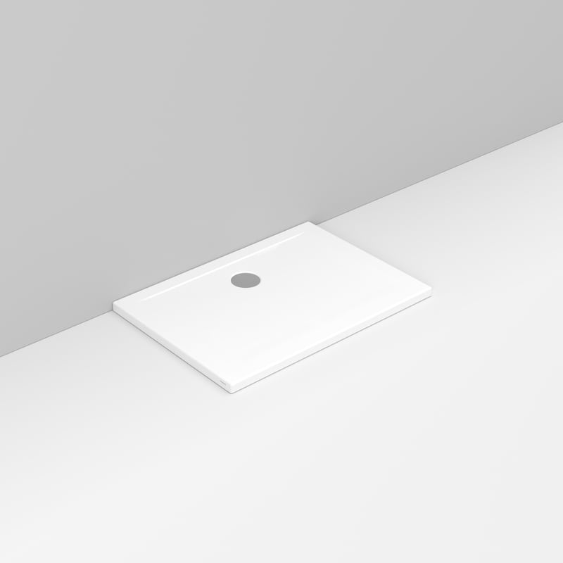 Ceramica Dolomite - D122201 - Rectangular shower Tray waste towards wall H4 100×70 – Squash