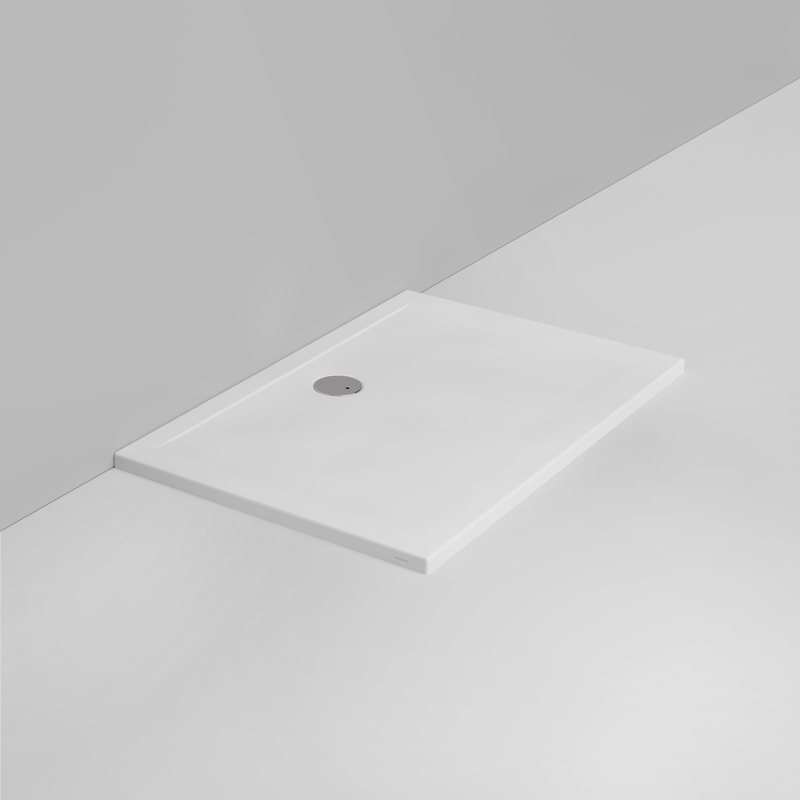 Ceramica Dolomite Receveur de douche rectangulaire bonde vers le mur H4 120×80 – Squash - Blanc mat