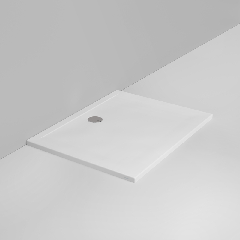 Ceramica Dolomite Receveur de douche rectangulaire bonde vers le mur H4 120×90 – Squash - Blanc mat