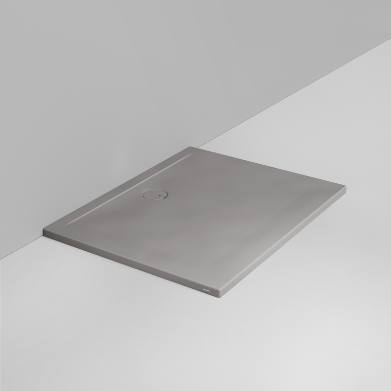 Ceramica Dolomite Receveur de douche rectangulaire bonde vers le mur H4 120×90 – Squash - Gris béton mat
