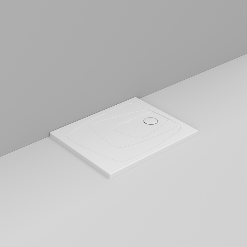 Ceramica Dolomite Rectangular shower Tray waste towards right H4 90×70 – Oltre - Matt White