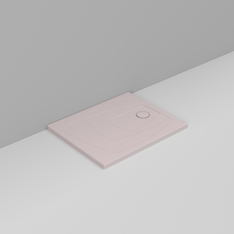 Ceramica Dolomite Rectangular shower Tray waste towards right H4 100×70 – Oltre - Antique Pink