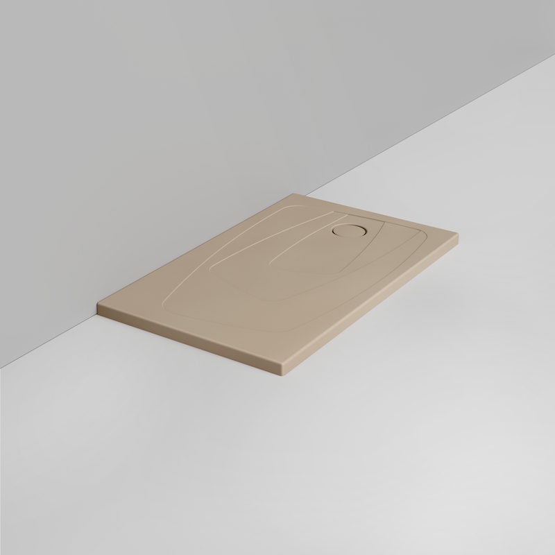 Ceramica Dolomite Rectangular shower Tray waste towards right H4 120×70 – Oltre - Matt natural beige