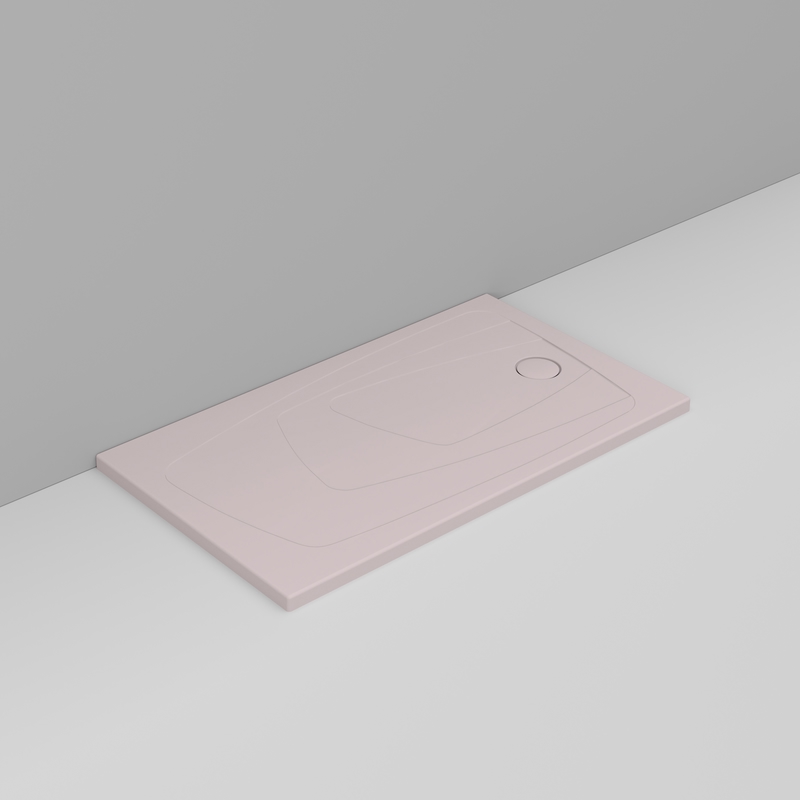 Ceramica Dolomite Rectangular shower Tray waste towards right H4 140×70 – Oltre - Antique Pink