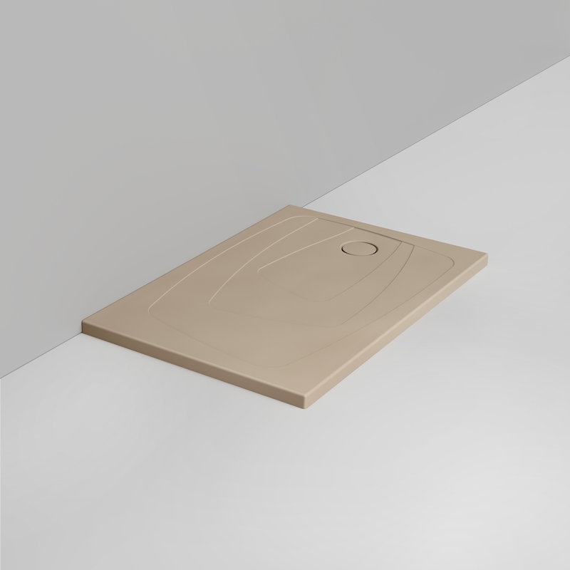 Ceramica Dolomite Rectangular shower Tray waste towards right H4 120×80 – Oltre - Matt natural beige