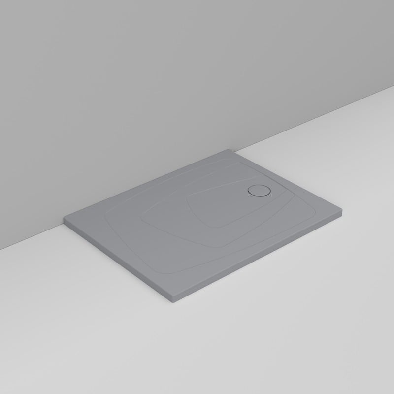 Ceramica Dolomite Rectangular shower Tray waste towards right H4 120×90 – Oltre - Concrete grey