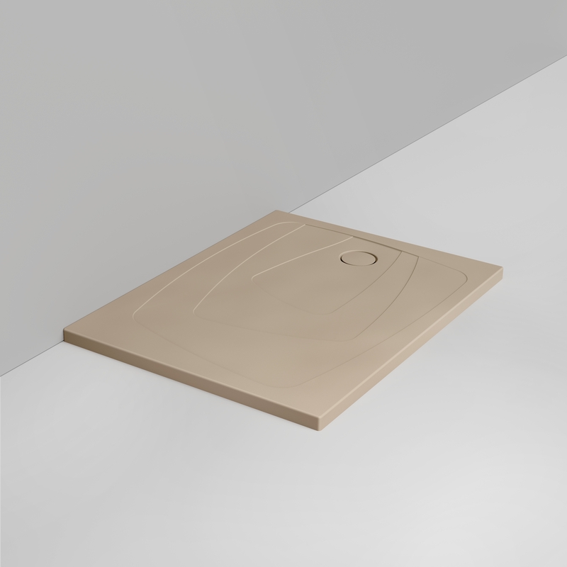 Ceramica Dolomite Rectangular shower Tray waste towards right H4 120×90 – Oltre - Matt natural beige