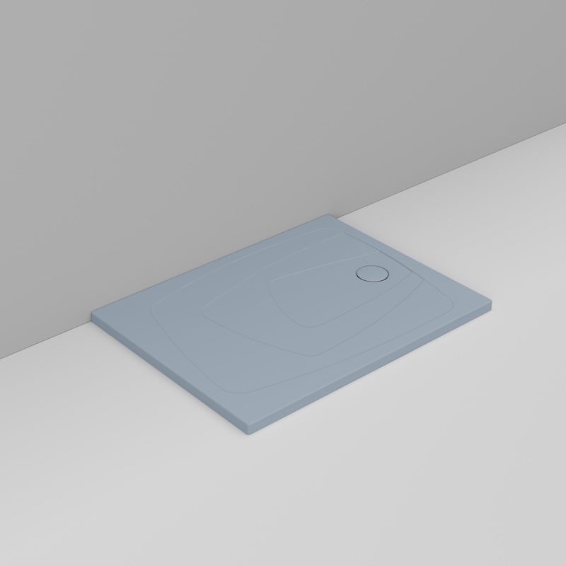 Ceramica Dolomite Rectangular shower Tray waste towards right H4 120×90 – Oltre - Sky Blue