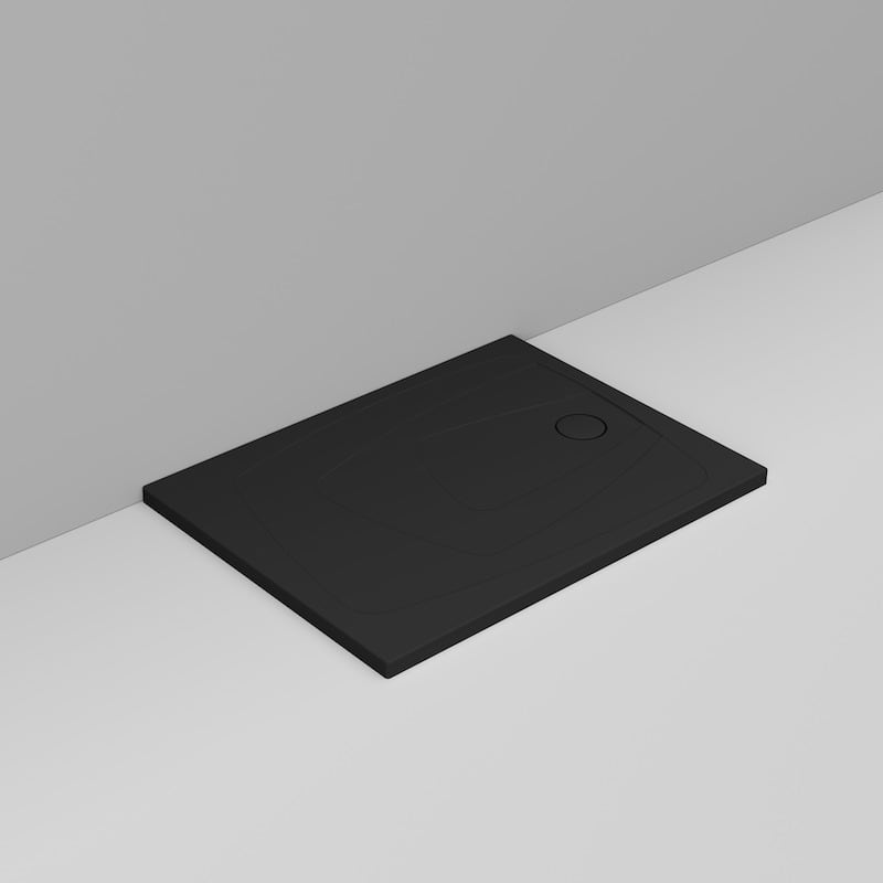 Ceramica Dolomite Rectangular shower Tray waste towards right H4 120×90 – Oltre - Matt black