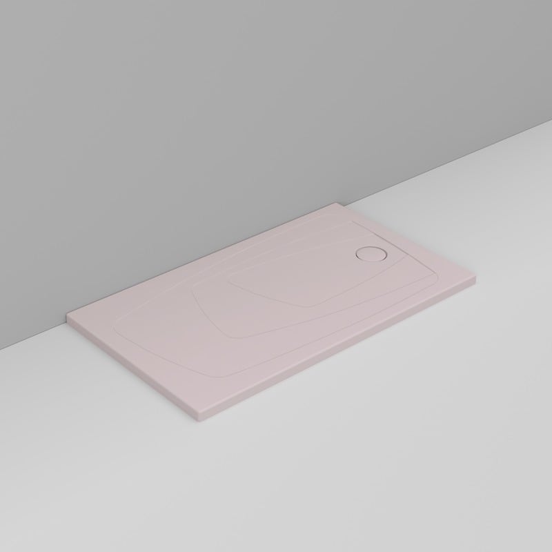 Ceramica Dolomite Rectangular shower Tray waste towards right H4 140×80 – Oltre - Antique Pink