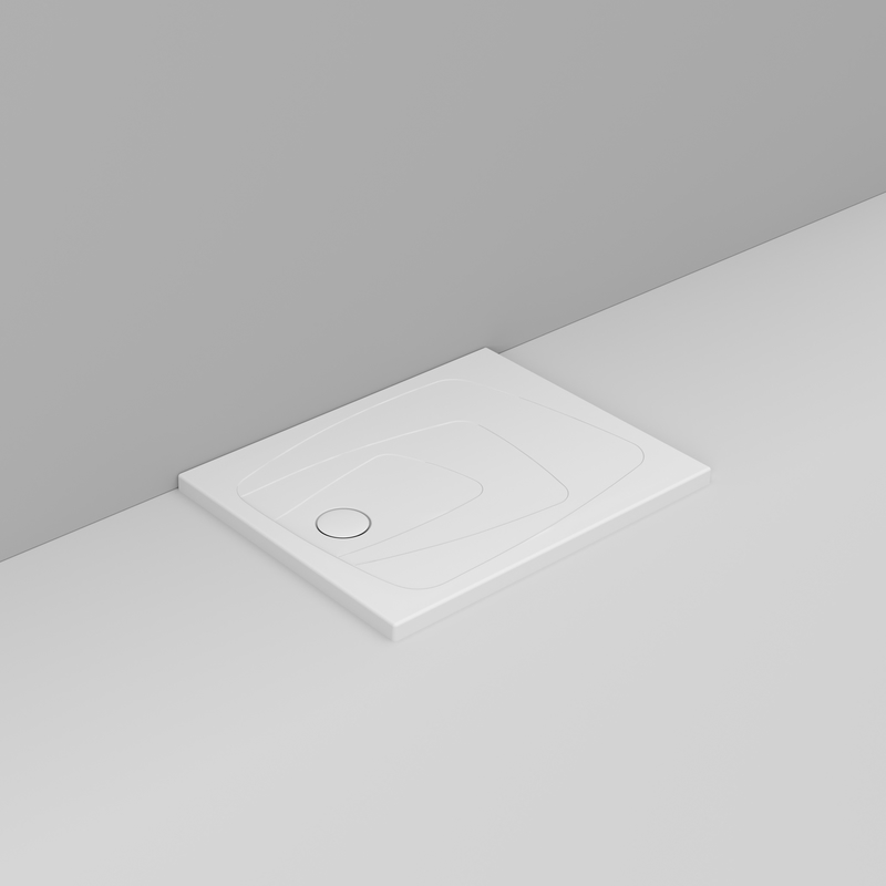 Ceramica Dolomite Rectangular shower Tray waste towards left H4 100×70 – Oltre - Matt White