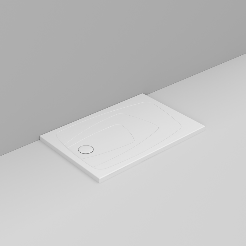 Ceramica Dolomite Rectangular shower Tray waste towards left H4 120×70 – Oltre - Matt White