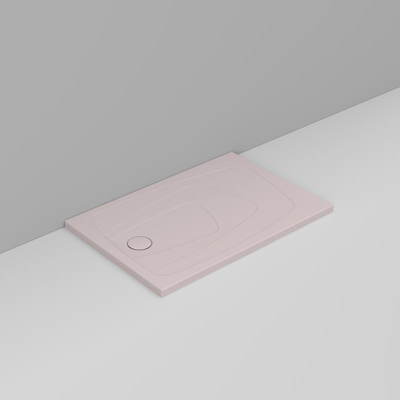 Ceramica Dolomite Rectangular shower Tray waste towards left H4 120×70 – Oltre - Antique Pink