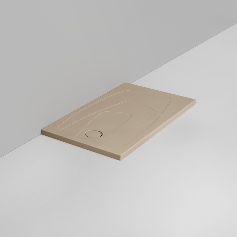 Ceramica Dolomite Rectangular shower Tray waste towards left H4 120×70 – Oltre - Matt natural beige