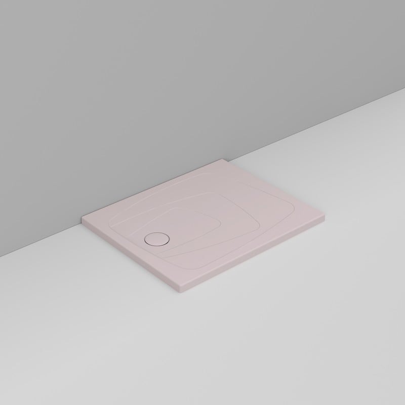 Ceramica Dolomite Rectangular shower Tray waste towards left H4 100×80 – Oltre - Antique Pink