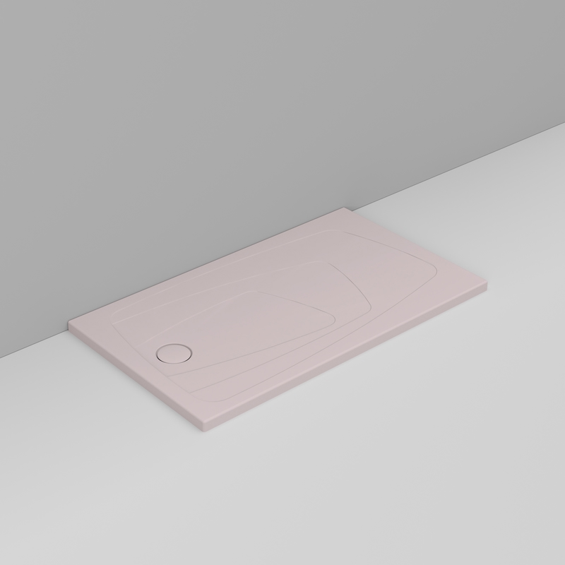 Ceramica Dolomite Rectangular shower Tray waste towards left H4 140×70 – Oltre - Antique Pink