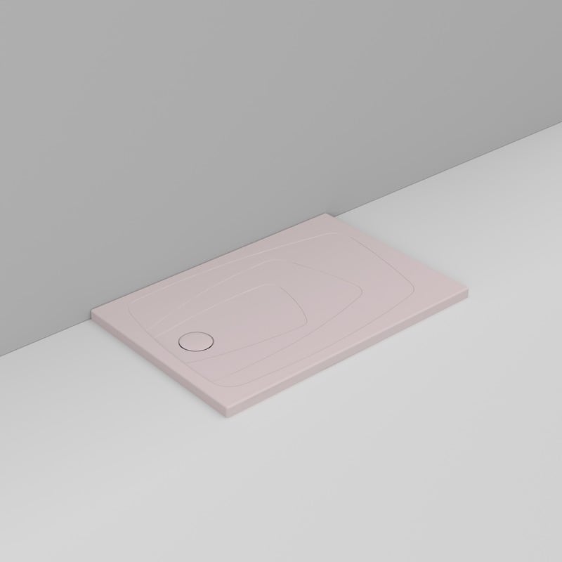 Ceramica Dolomite Rectangular shower Tray waste towards left H4 120×80 – Oltre - Antique Pink