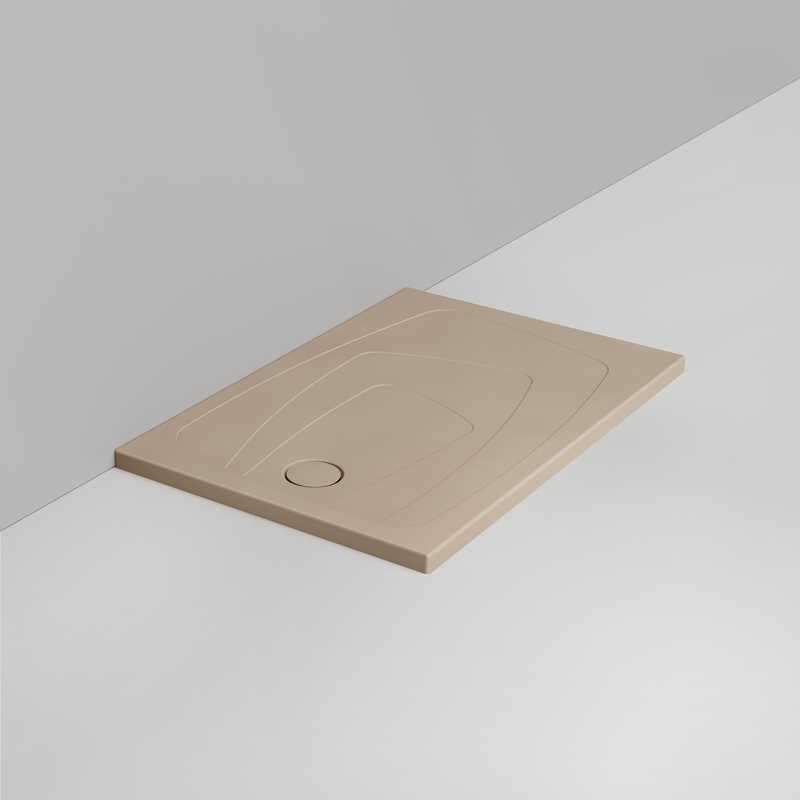Ceramica Dolomite Rectangular shower Tray waste towards left H4 120×80 – Oltre - Matt natural beige