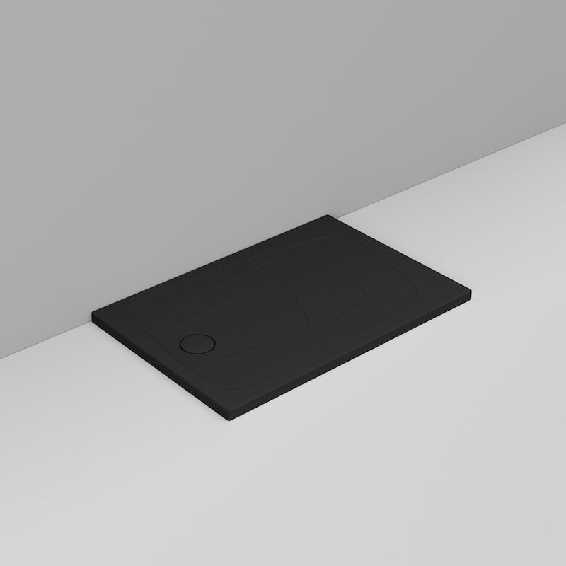 Ceramica Dolomite Rectangular shower Tray waste towards left H4 120×80 – Oltre - Matt black