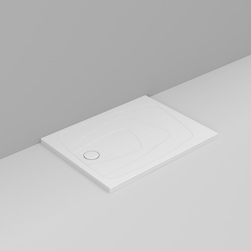 Ceramica Dolomite Rectangular shower Tray waste towards left H4 120×90 – Oltre - Matt White