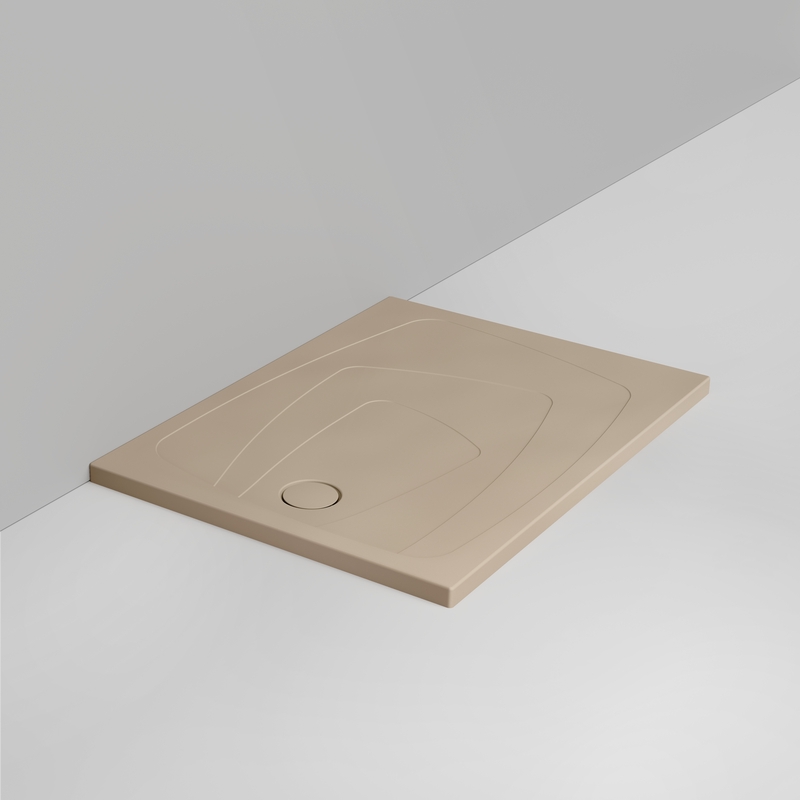 Ceramica Dolomite Rectangular shower Tray waste towards left H4 120×90 – Oltre - Matt natural beige