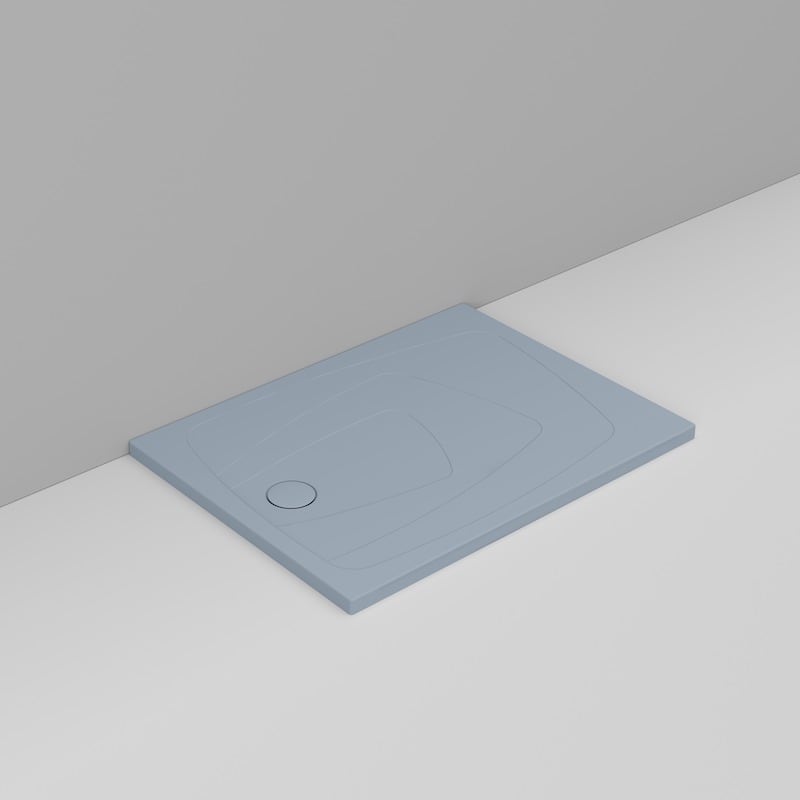 Ceramica Dolomite Rectangular shower Tray waste towards left H4 120×90 – Oltre - Sky Blue