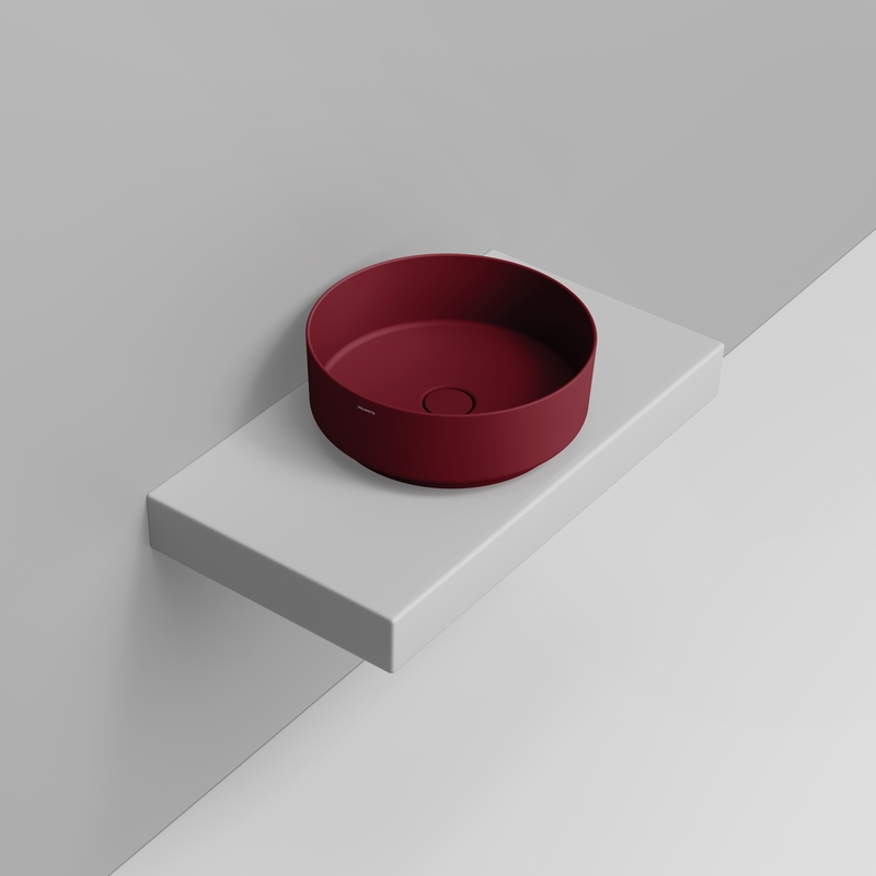 Ceramica Dolomite Vessel basin 44×44 – Noemi - Matt red wine