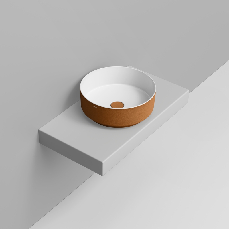 Ceramica Dolomite Vessel basin 44×44 – Noemi - Warm Clay Texture