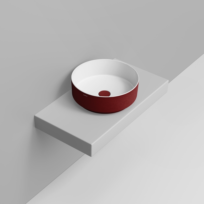 Ceramica Dolomite Vessel basin 44×44 – Noemi - Red Wine Texture