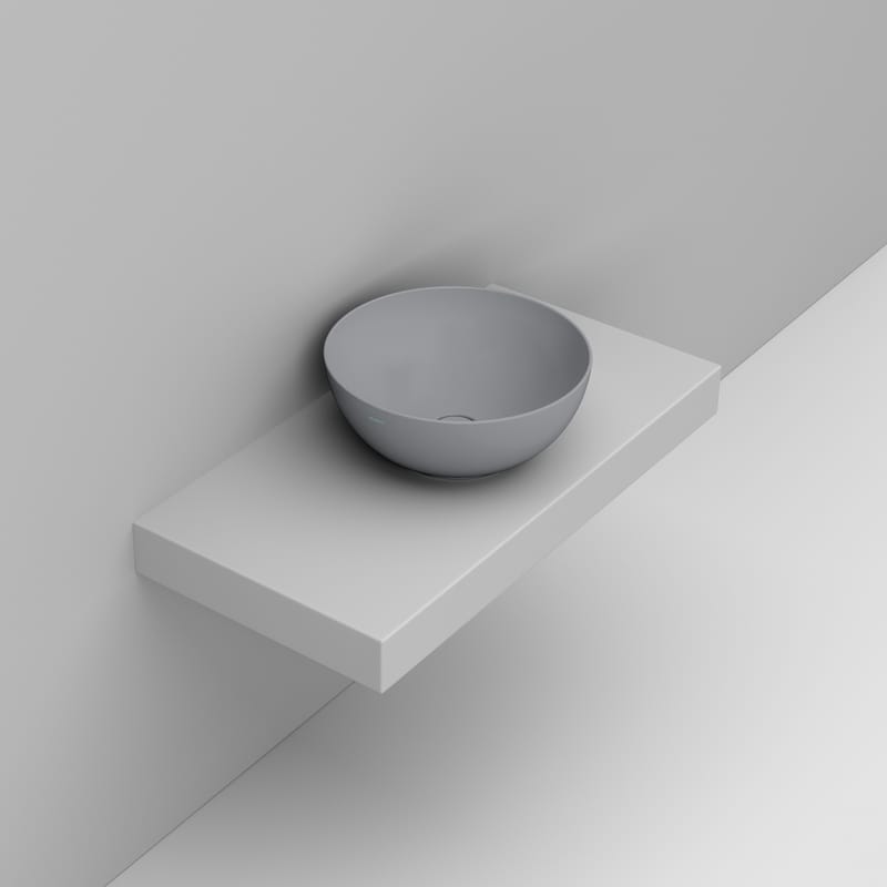 Ceramica Dolomite Lavabo à poser 44×44 – Noemi - Gris béton