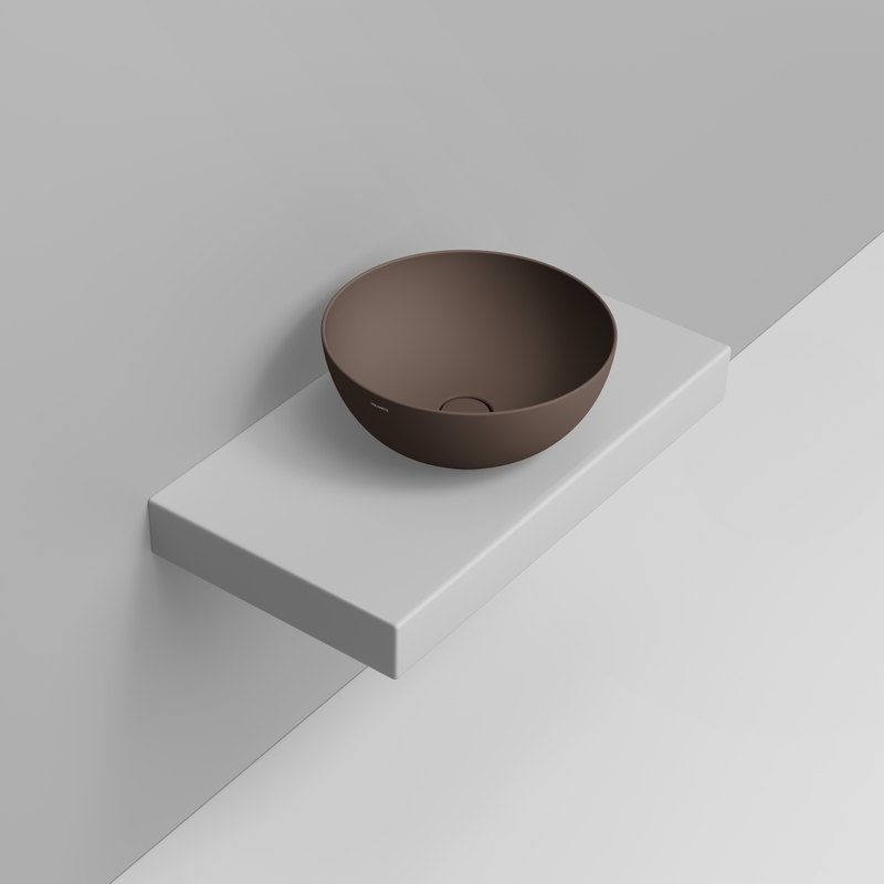 Ceramica Dolomite Lavabo à poser 44×44 – Noemi - Marron alpin mat