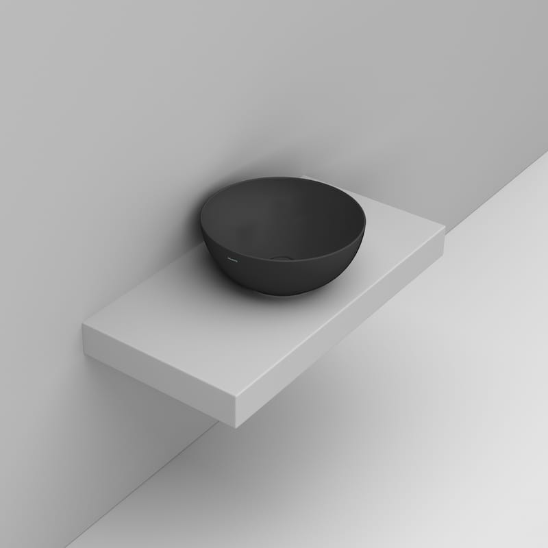 Ceramica Dolomite Lavabo à poser 44×44 – Noemi - Noir mat