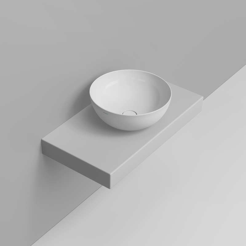 Ceramica Dolomite Lavabo à poser 44×44 – Noemi - Blanc Texturé