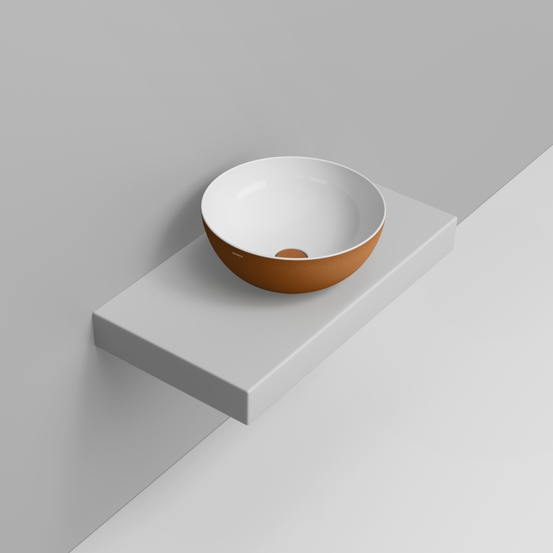 Ceramica Dolomite Lavabo à poser 44×44 – Noemi - Crète Texturé