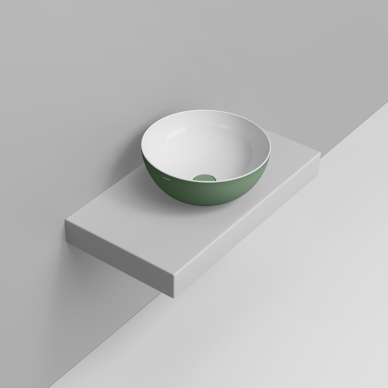 Ceramica Dolomite Lavabo à poser 44×44 – Noemi - Sauge Sauvage Texturé