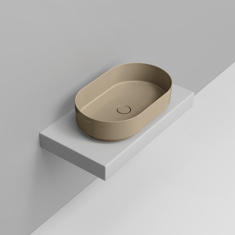 Ceramica Dolomite Lavabo à poser 60×36 – Noemi - Beige naturel brillant