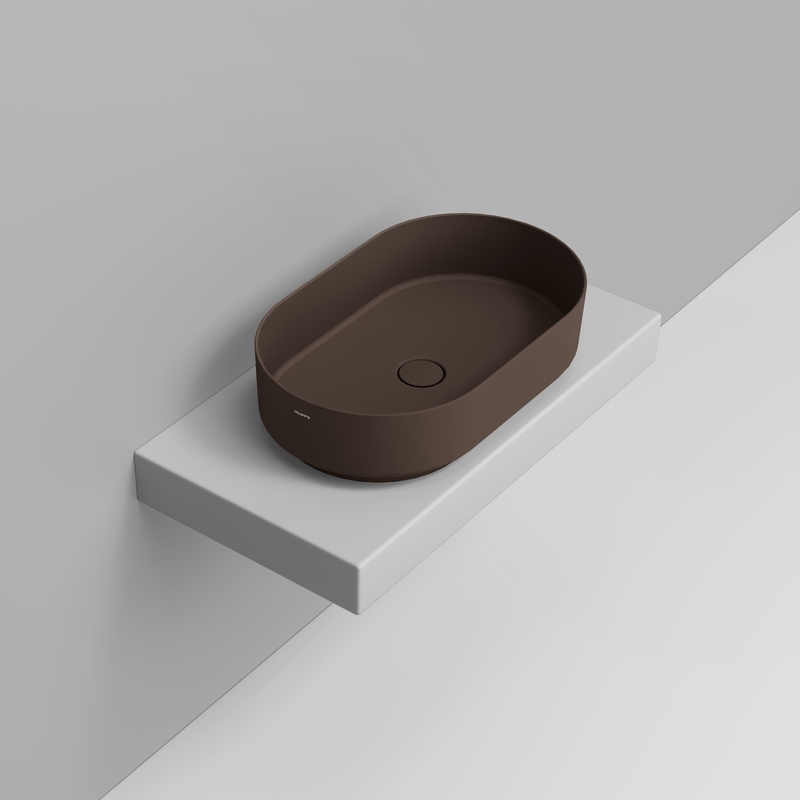 Ceramica Dolomite Lavabo à poser 60×36 – Noemi - Marron alpin mat