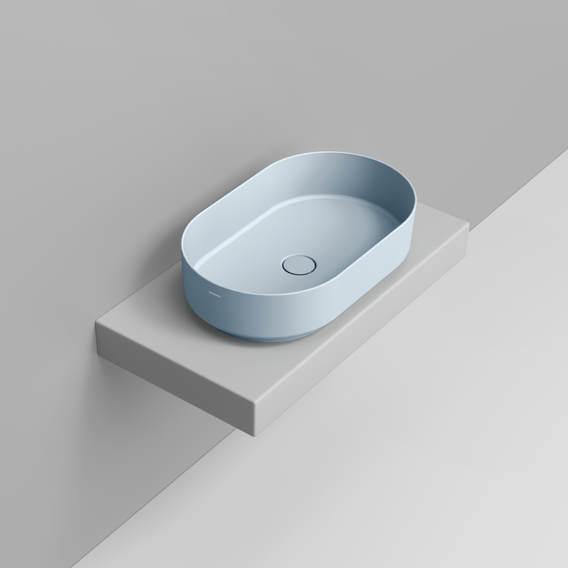 Ceramica Dolomite Lavabo à poser 60×36 – Noemi - Bleu ciel