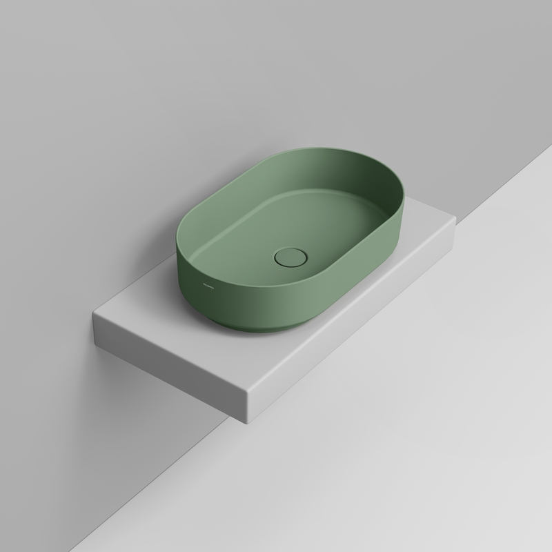 Ceramica Dolomite Lavabo à poser 60×36 – Noemi - Sauge sauvage