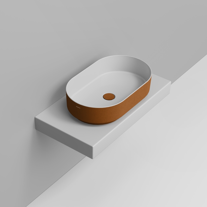 Ceramica Dolomite Lavabo à poser 60×36 – Noemi - Crète Texturé